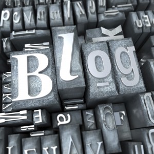 The word Blog written in typescript letters