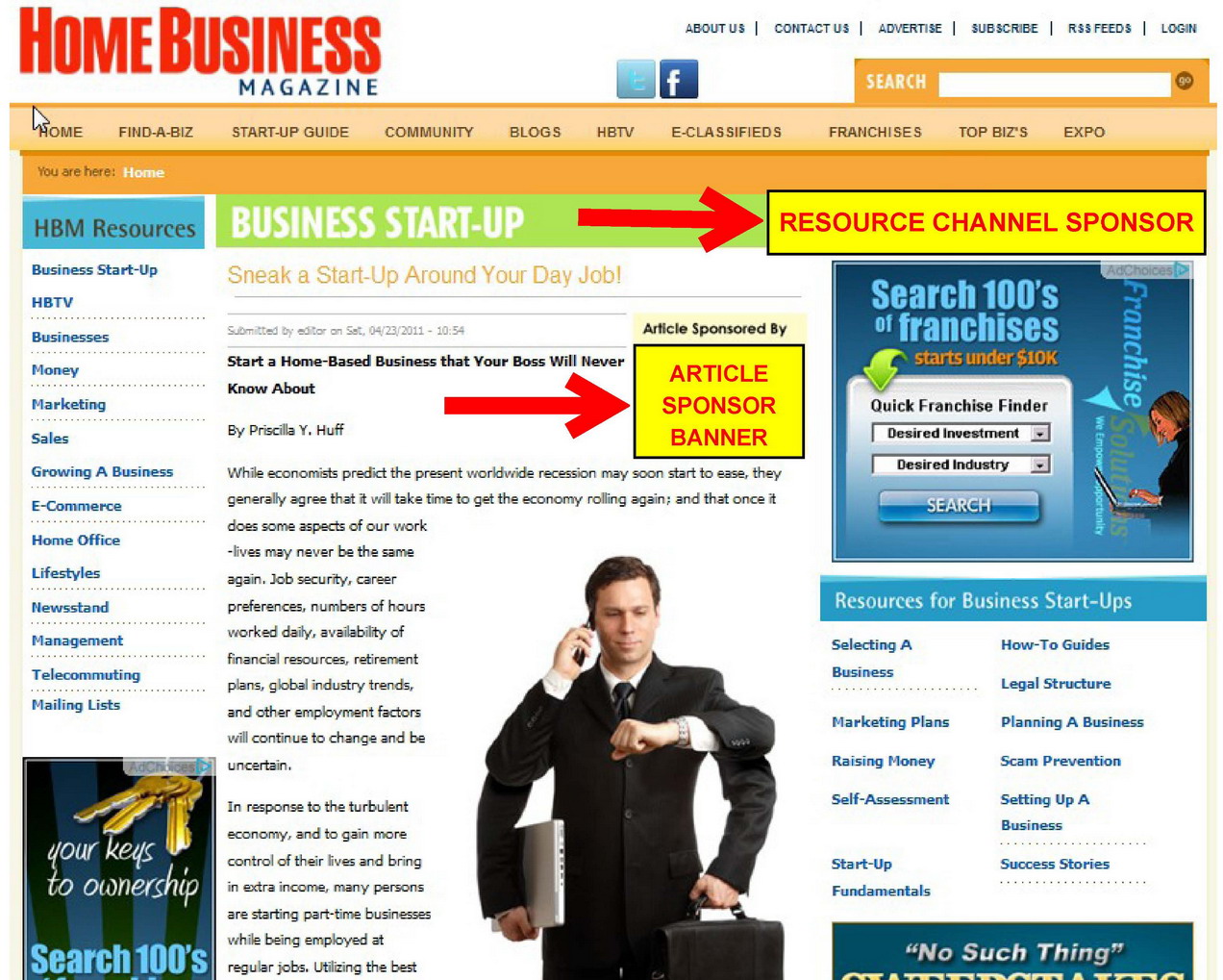  Sponsor Ads Home Business Magazine