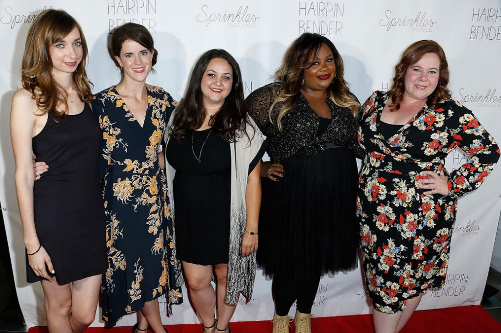 The stars of the film (from left): Lauren Lapkus, Mary Holland, director Maureen Bharoocha, Nicole Byer, and Marcy Jarreau.