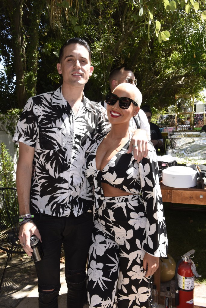 Rapper G-Eazy and Amber Rose attend The Music Lounge during Weekend 1 of Coachella. Photo Credit: Vivien Killilea/Getty Images for The BMF Media Group.