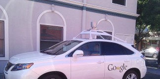 Google self driving car in Mountain View