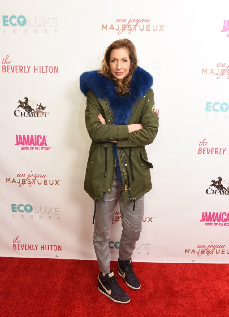 Actress Alysia Reiner arrives to Debbie Durkin's EcoLuxe Lounge in celebration of the 2017 Oscars.