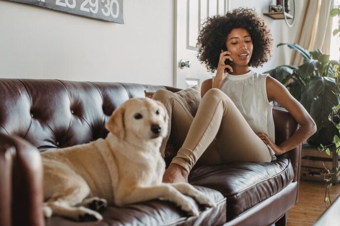 Woman on phone call