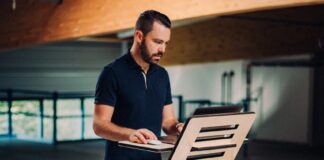 Man at Standing Desk