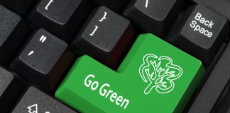 Go green written on keyboard