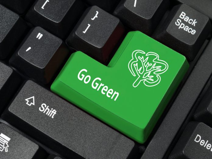 Go green written on keyboard
