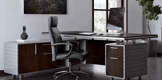 Zuri Furniture Kennedy Executive Desk