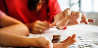 People counting money