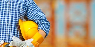 worker at construction site