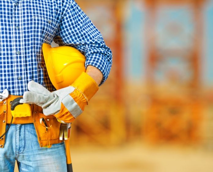 worker at construction site