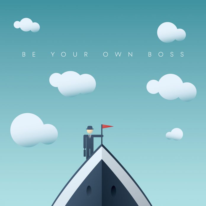 Be your own boss business concept