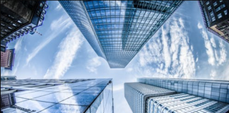 Upward View of Skyscrapers