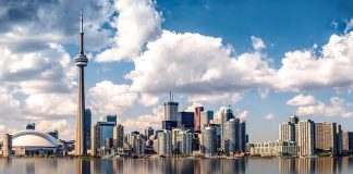 Toronto skyline in Canada