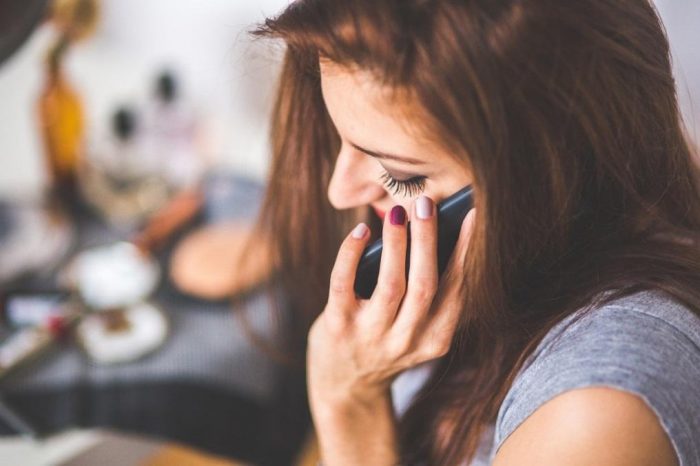 Woman talking on her phone