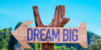 Dream big sign