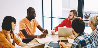 Businesspeople in meeting