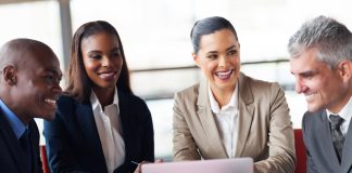 Businesspeople in a meeting