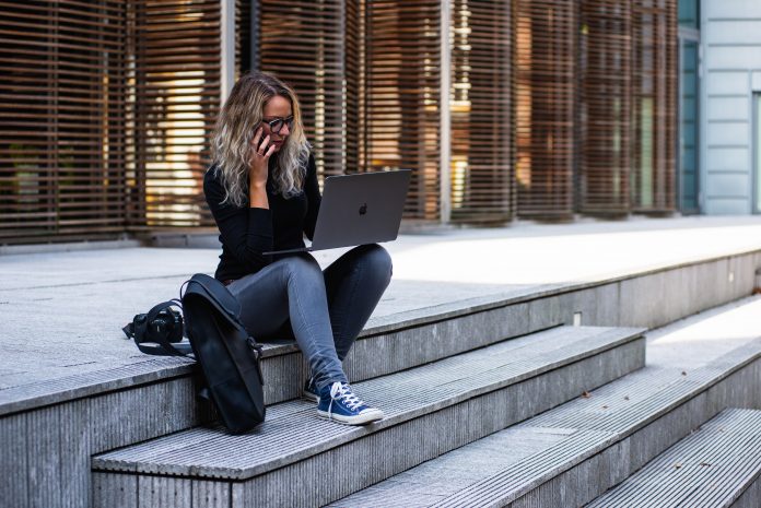 Woman on phone