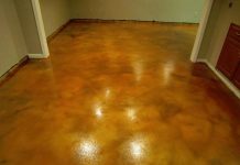 Stained concrete floor