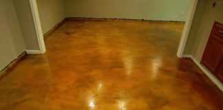 Stained concrete floor