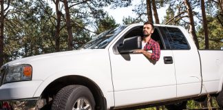 Man in truck