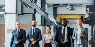 Businesspeople walking