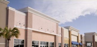 Pastel storefront mall