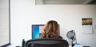 Woman working in office