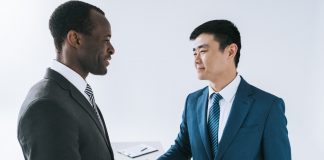 Handshake between businessmen