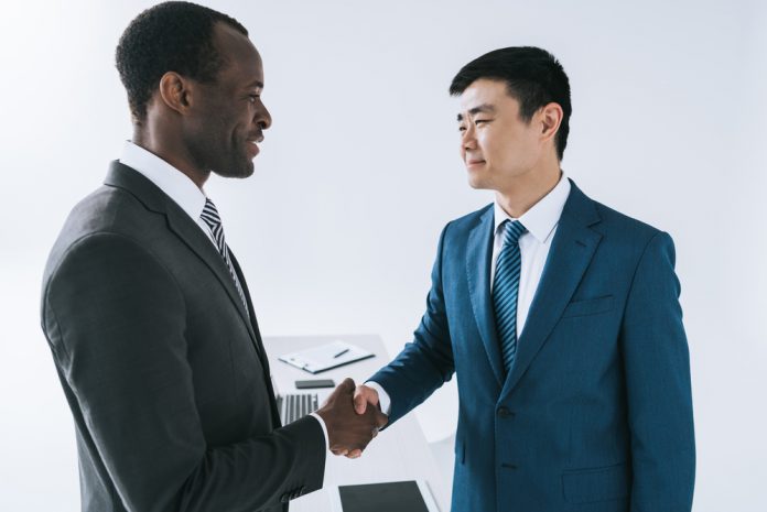 Handshake between businessmen