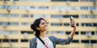 Woman taking picture