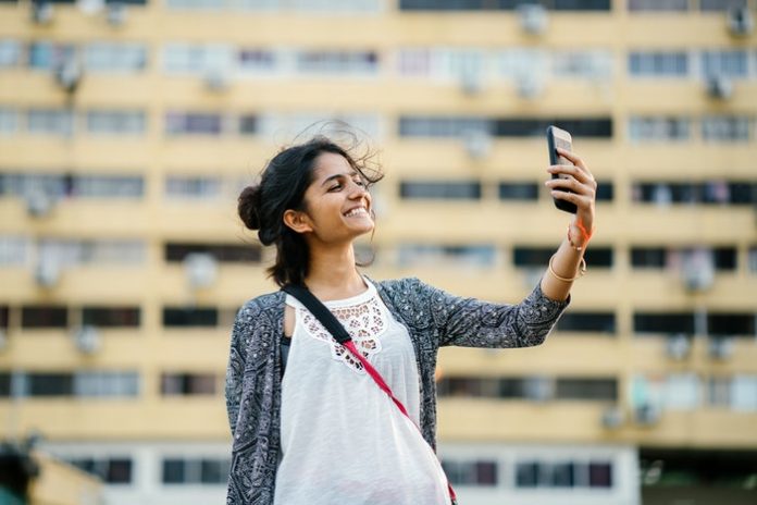 Woman taking picture