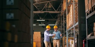 Workers in warehouse