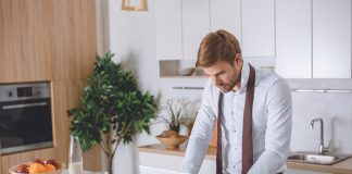 Man working in kitchen