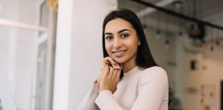 Woman with laptop