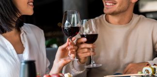 Couple at Wine Bar