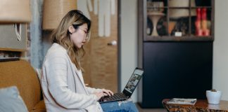 Woman Working at Home