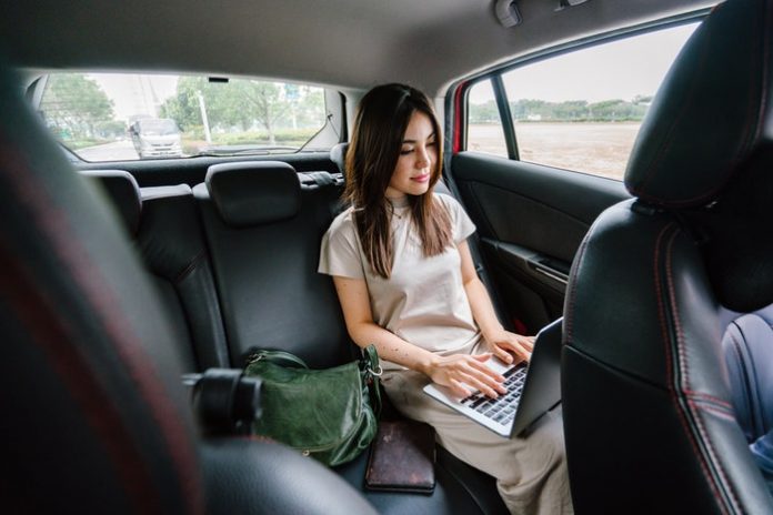 Woman Working During Business Trip