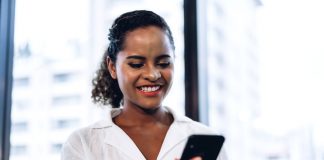 Woman Looking at Phone