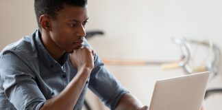 Businessman Working on Laptop