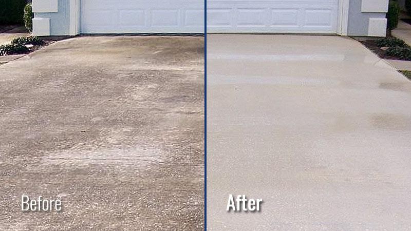 Clean driveway deals without pressure washer