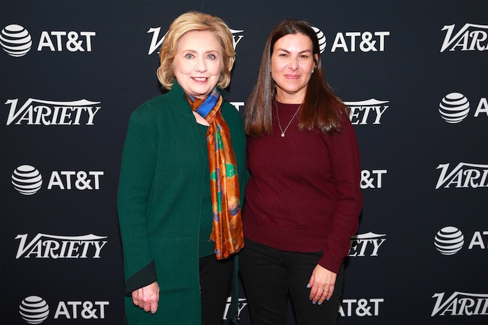 Hillary Clinton and Nanette Burstein 