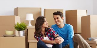 Couple Moving in House