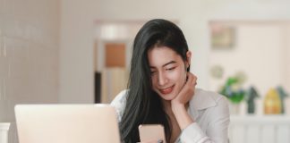 Woman Looking at Phone