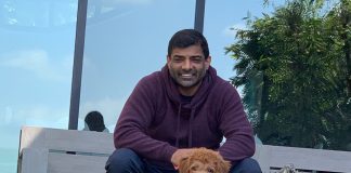 Amit Raizada with Puppy