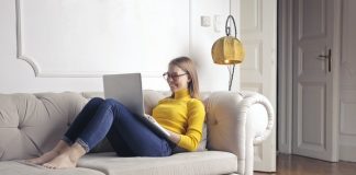 Woman Working at Home