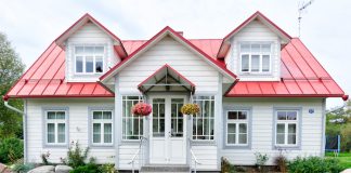 House with red roof