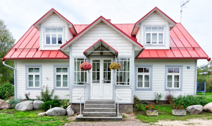 House with red roof