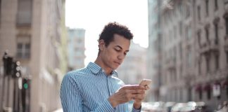 Businessman Texting