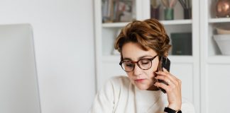 Woman on Phone Call